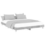 Casa si Gradina - Mobilier - Paturi si accesorii - Paturi - Cadru de pat, gri beton, 200x200 cm, lemn prelucrat - Infinity.ro
