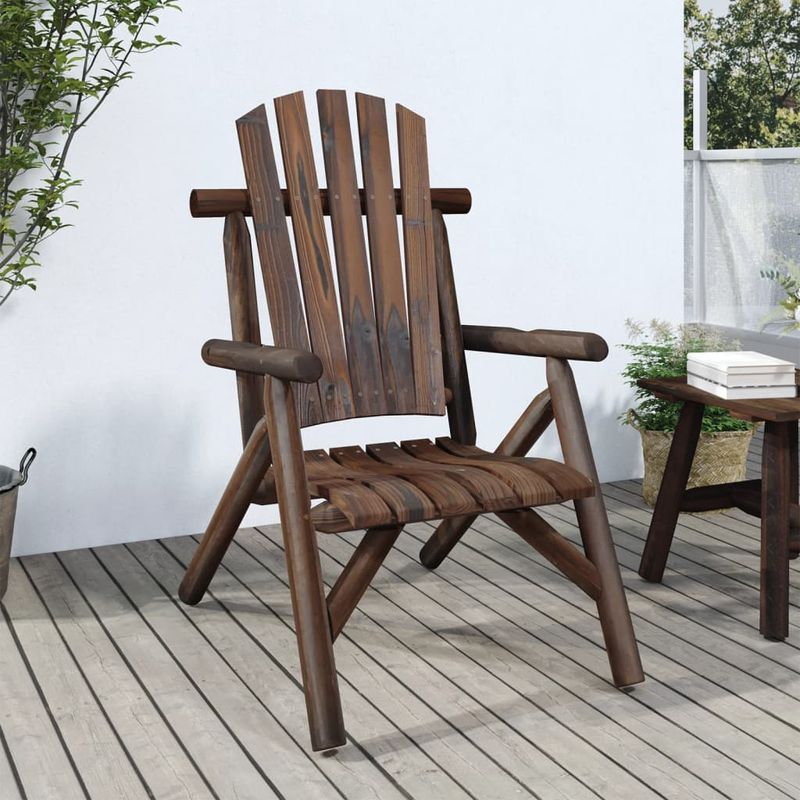 Casa si Gradina - Gradina si terasa - Mobilier exterior - Canapele si fotolii gradina - Scaun de gradina, 68x86x103 cm, lemn masiv de molid, maro închis - Infinity.ro