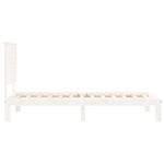 Casa si Gradina - Mobilier - Paturi si accesorii - Paturi - Cadru de pat cu tablie Small Single, alb, 100x200 cm, lemn masiv - Infinity.ro