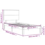 Casa si Gradina - Mobilier - Paturi si accesorii - Paturi - Cadru de pat cu tablie Small Single, alb, 100x200 cm, lemn masiv - Infinity.ro