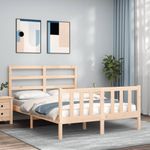 Casa si Gradina - Mobilier - Paturi si accesorii - Paturi - Cadru de pat cu tablie single mic, 120x200 cm, lemn masiv - Infinity.ro