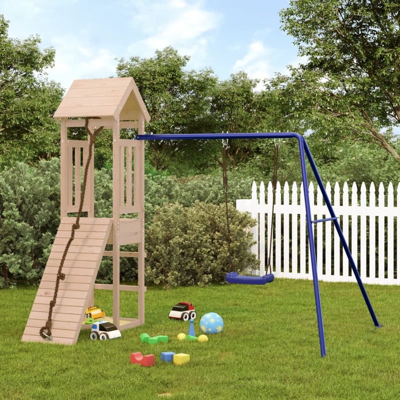 Jucarii, Copii si Bebe - Jucarii si jocuri - Jucarii de exterior - Spatii de joaca si accesorii - Set de joaca pentru exterior, lemn masiv de pin - Infinity.ro