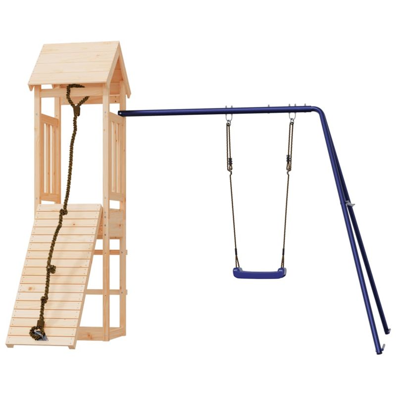 Jucarii, Copii si Bebe - Jucarii si jocuri - Jucarii de exterior - Spatii de joaca si accesorii - Set de joaca pentru exterior, lemn masiv de pin - Infinity.ro