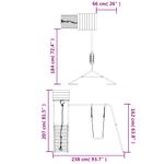 Jucarii, Copii si Bebe - Jucarii si jocuri - Jucarii de exterior - Spatii de joaca si accesorii - Set de joaca pentru exterior, lemn masiv de pin - Infinity.ro