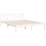 Casa si Gradina - Mobilier - Paturi si accesorii - Paturi - Cadru de pat cu tablie single mic, alb, 140x200 cm, lemn masiv - Infinity.ro