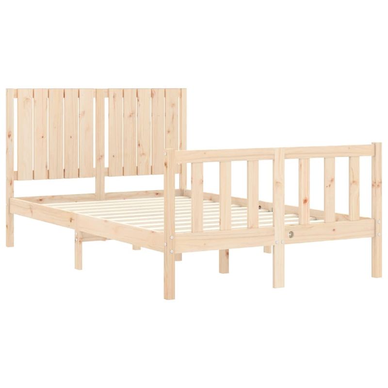 Casa si Gradina - Mobilier - Paturi si accesorii - Paturi - Cadru de pat cu tablie, dublu mic, lemn masiv - Infinity.ro