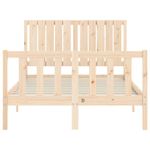 Casa si Gradina - Mobilier - Paturi si accesorii - Paturi - Cadru de pat cu tablie, dublu mic, lemn masiv - Infinity.ro