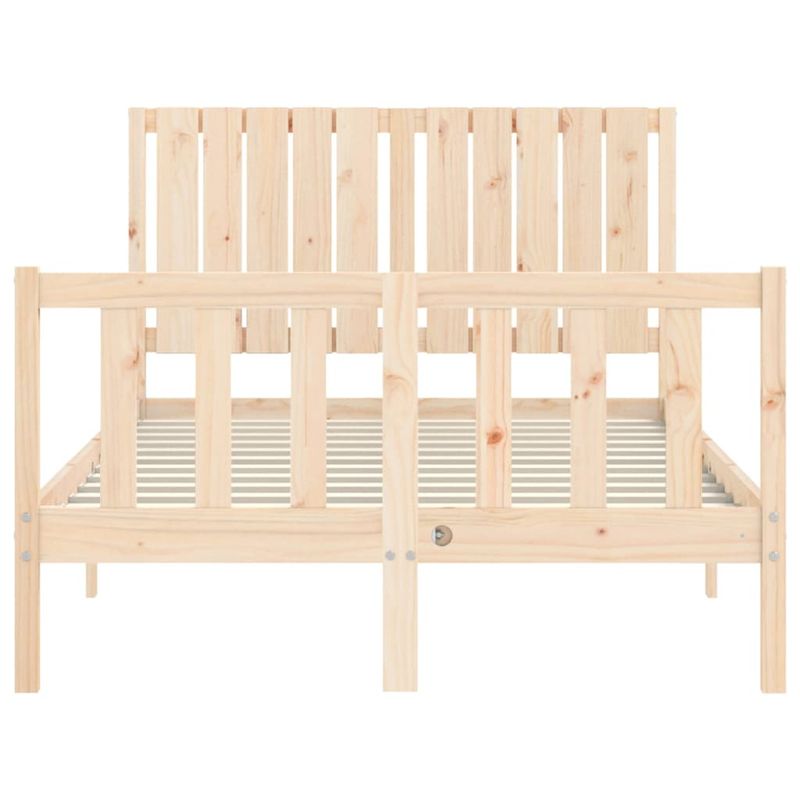Casa si Gradina - Mobilier - Paturi si accesorii - Paturi - Cadru de pat cu tablie, dublu mic, lemn masiv - Infinity.ro