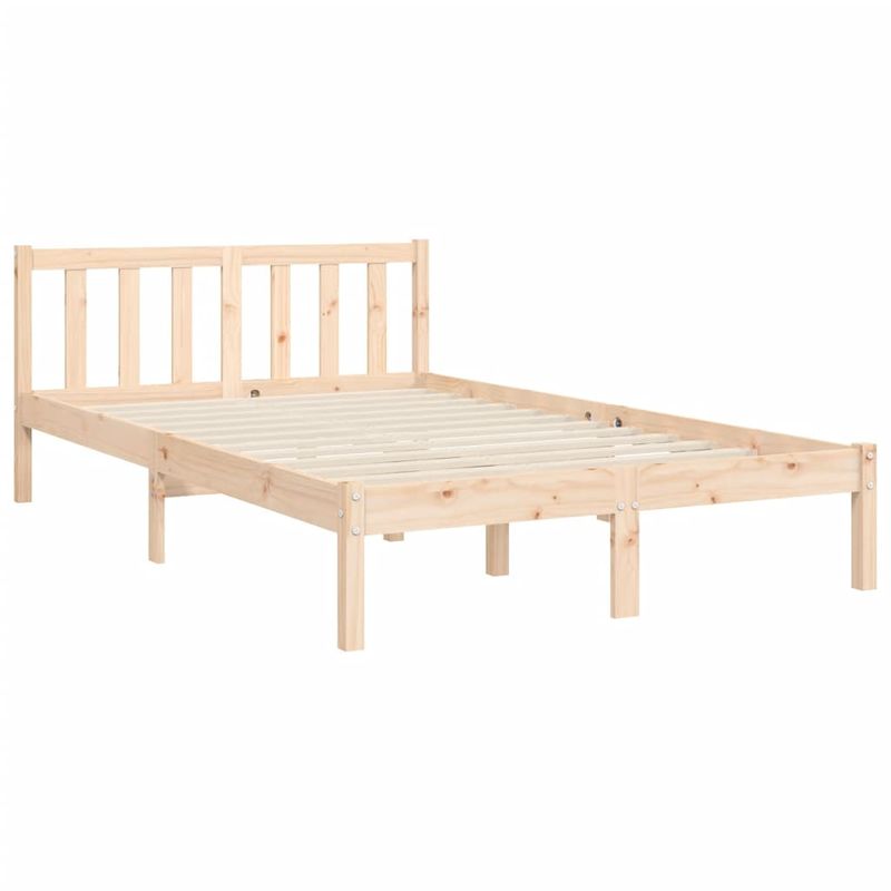 Casa si Gradina - Mobilier - Paturi si accesorii - Paturi - Cadru de pat cu tablie, dublu mic, lemn masiv - Infinity.ro