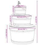 Casa si Gradina - Gradina si terasa - Decoratiuni exterior - Ornamente gradina - Fantana cu pompa, 60x60x94 cm, lemn masiv de brad - Infinity.ro