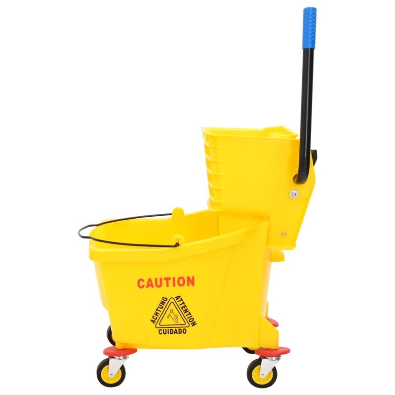 Market - Curatenie si intretinere casa - Produse menaj - Galeti si ligheane - Galeata de mop cu storcator si roti galben 36 L polipropilena - Infinity.ro