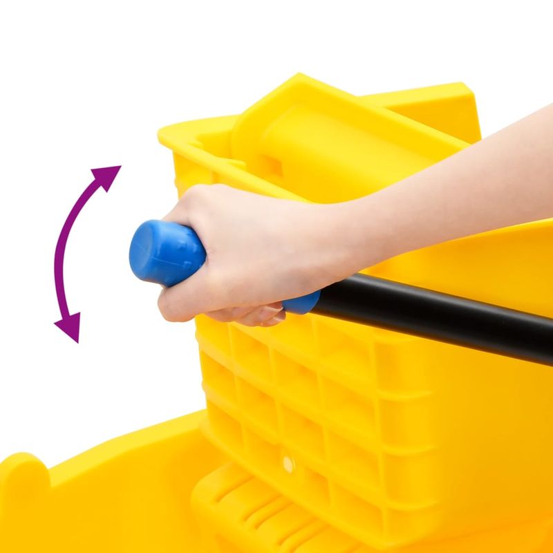 Market - Curatenie si intretinere casa - Produse menaj - Galeti si ligheane - Galeata de mop cu storcator si roti galben 36 L polipropilena - Infinity.ro