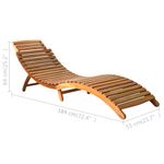 Casa si Gradina - Gradina si terasa - Mobilier exterior - Scaune si sezlonguri gradina - Sezlong, maro, lemn masiv de acacia - Infinity.ro