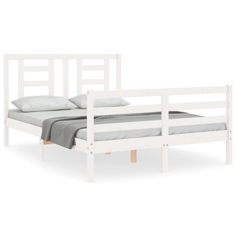 Casa si Gradina - Mobilier - Paturi si accesorii - Paturi - Cadru de pat cu tablie single mic, lemn masiv - Infinity.ro