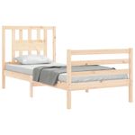 Casa si Gradina - Mobilier - Paturi si accesorii - Paturi - Cadru de pat cu tablie single mic, lemn masiv - Infinity.ro