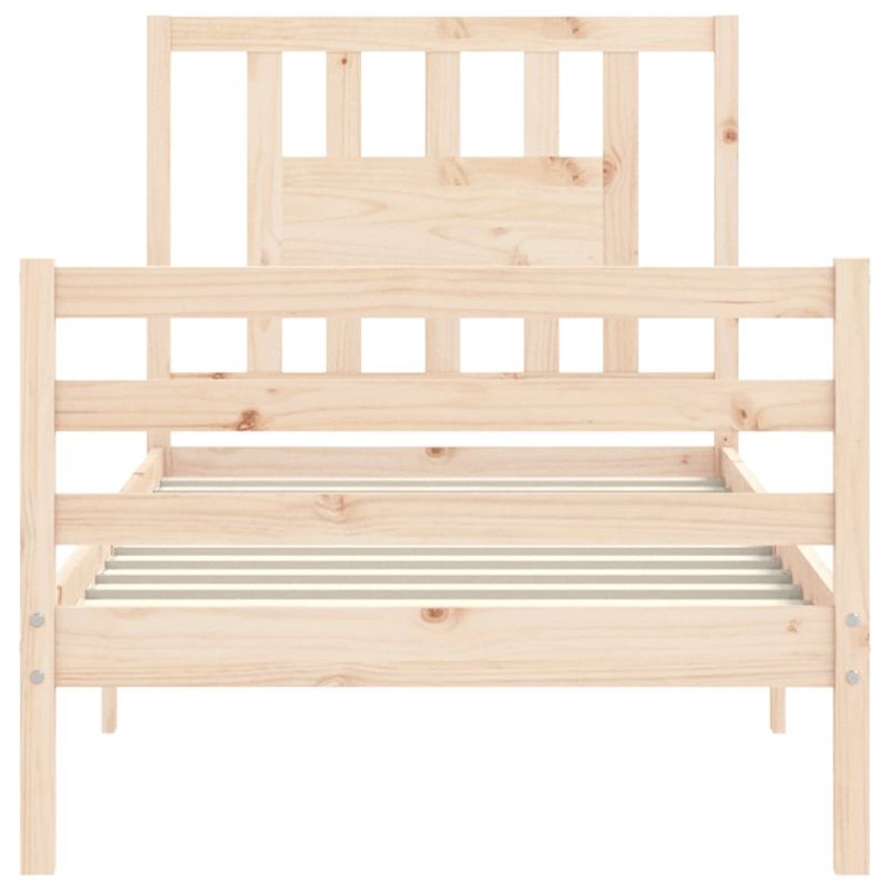 Casa si Gradina - Mobilier - Paturi si accesorii - Paturi - Cadru de pat cu tablie single mic, lemn masiv - Infinity.ro