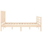 Casa si Gradina - Mobilier - Paturi si accesorii - Paturi - Cadru de pat cu tablie single mic, lemn masiv - Infinity.ro