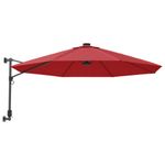 Casa si Gradina - Gradina si terasa - Umbrele si pavilioane - Umbrele - Umbrela de soare montata pe perete cu LED-uri rosu aprins 290cm - Infinity.ro
