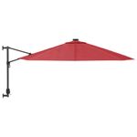 Casa si Gradina - Gradina si terasa - Umbrele si pavilioane - Umbrele - Umbrela de soare montata pe perete cu LED-uri rosu aprins 290cm - Infinity.ro