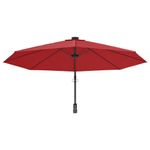 Casa si Gradina - Gradina si terasa - Umbrele si pavilioane - Umbrele - Umbrela de soare montata pe perete cu LED-uri rosu aprins 290cm - Infinity.ro