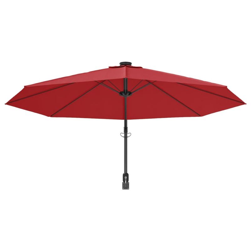 Casa si Gradina - Gradina si terasa - Umbrele si pavilioane - Umbrele - Umbrela de soare montata pe perete cu LED-uri rosu aprins 290cm - Infinity.ro
