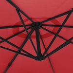 Casa si Gradina - Gradina si terasa - Umbrele si pavilioane - Umbrele - Umbrela de soare montata pe perete cu LED-uri rosu aprins 290cm - Infinity.ro