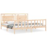 Casa si Gradina - Mobilier - Paturi si accesorii - Paturi - Cadru de pat cu tablie single mic, lemn masiv de pin - Infinity.ro