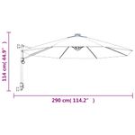 Casa si Gradina - Gradina si terasa - Umbrele si pavilioane - Umbrele - Umbrela de soare montata pe perete cu LED-uri rosu aprins 290cm - Infinity.ro