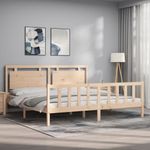 Casa si Gradina - Mobilier - Paturi si accesorii - Paturi - Cadru de pat cu tablie single mic, lemn masiv de pin - Infinity.ro