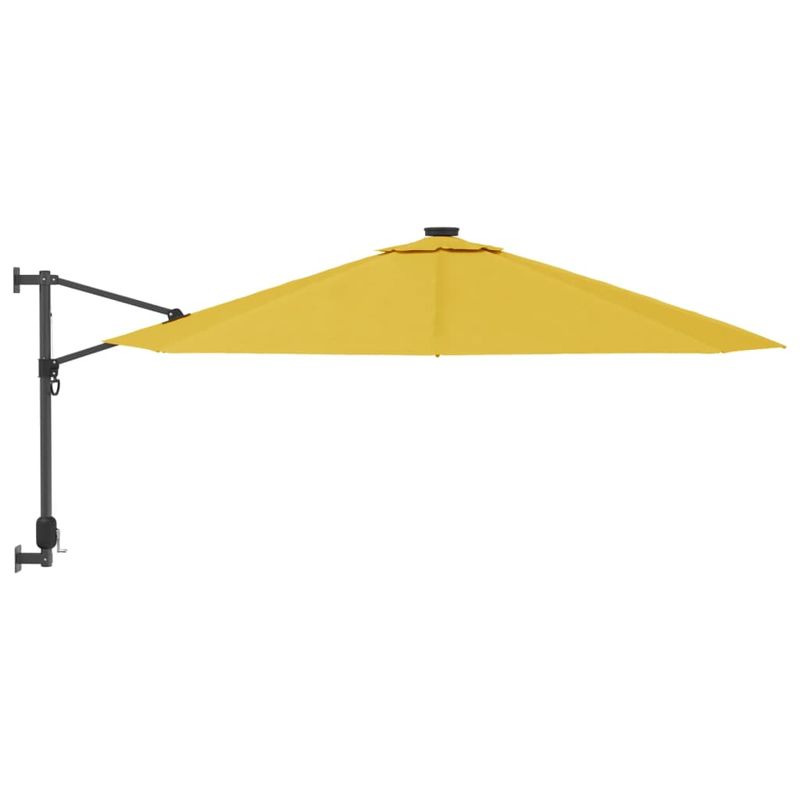 Casa si Gradina - Gradina si terasa - Umbrele si pavilioane - Umbrele - Umbrela de soare montata pe perete cu LED-uri , cu LED-uri, galben, 290 cm - Infinity.ro