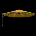 Casa si Gradina - Gradina si terasa - Umbrele si pavilioane - Umbrele - Umbrela de soare montata pe perete cu LED-uri , cu LED-uri, galben, 290 cm - Infinity.ro