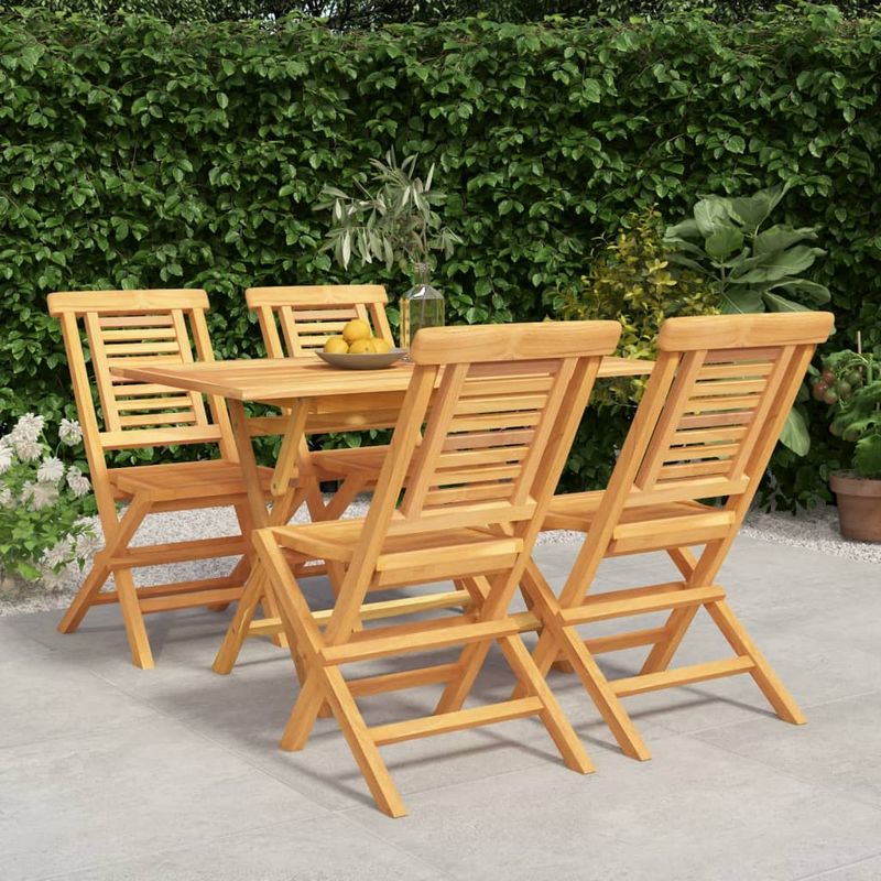Casa si Gradina - Gradina si terasa - Mobilier exterior - Seturi mobila gradina - Set masa pentru gradina, lemn masiv de tec, 5 piese - Infinity.ro