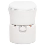 Sport si Outdoor - Camping - Mobilier pentru camping - Alte piese de mobilier pentru camping - Toaleta de camping integrata, alb, 24+17 L HDPE si email - Infinity.ro