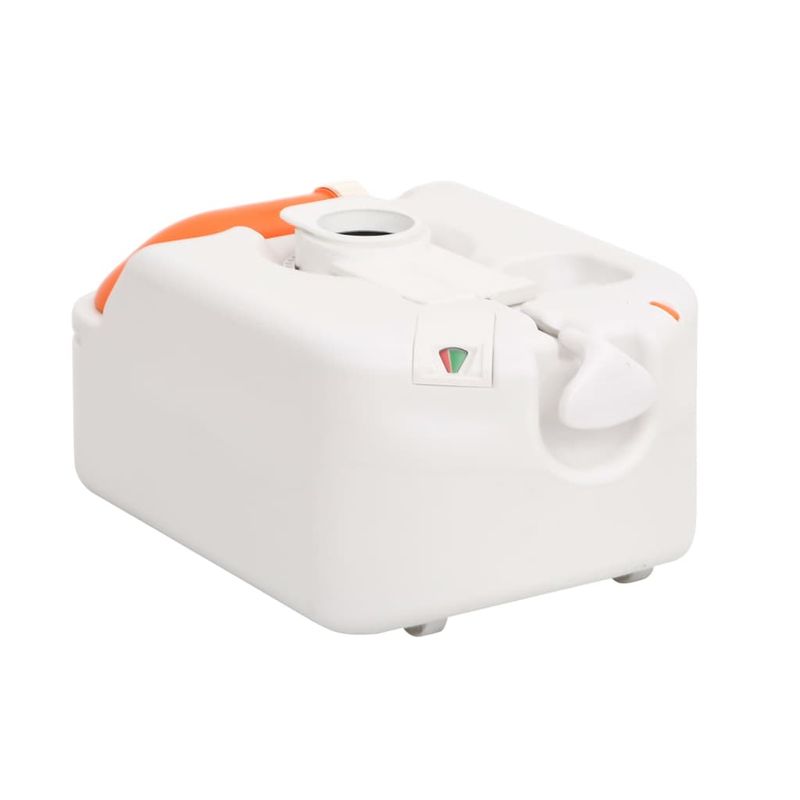 Sport si Outdoor - Camping - Mobilier pentru camping - Alte piese de mobilier pentru camping - Toaleta de camping integrata, alb, 24+17 L HDPE si email - Infinity.ro