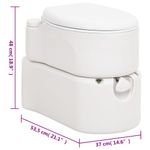 Sport si Outdoor - Camping - Mobilier pentru camping - Alte piese de mobilier pentru camping - Toaleta de camping integrata, alb, 24+17 L HDPE si email - Infinity.ro