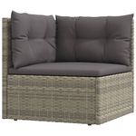 Casa si Gradina - Gradina si terasa - Mobilier exterior - Seturi mobila gradina - Set mobilier de gradina cu perne, 5 piese, gri, poliratan - Infinity.ro