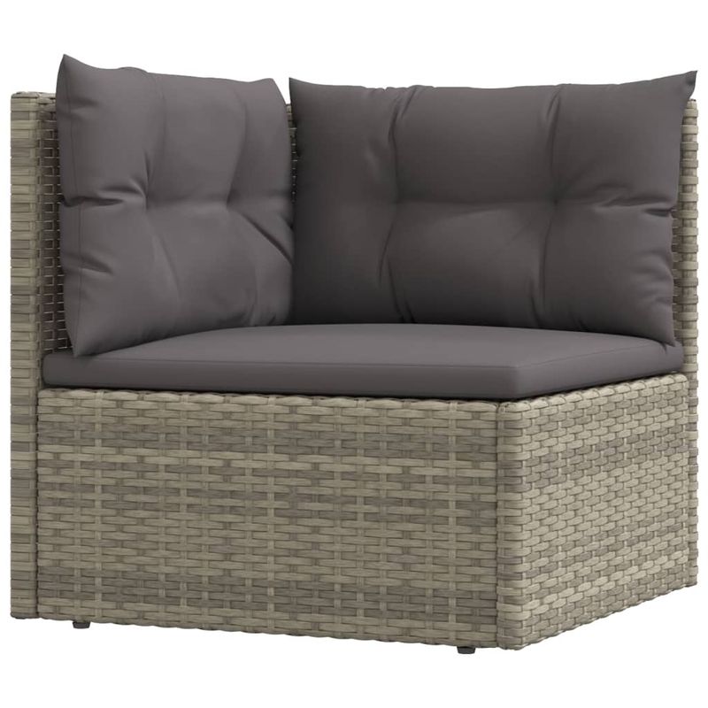 Casa si Gradina - Gradina si terasa - Mobilier exterior - Seturi mobila gradina - Set mobilier de gradina cu perne, 5 piese, gri, poliratan - Infinity.ro