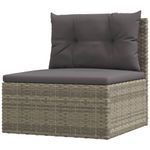 Casa si Gradina - Gradina si terasa - Mobilier exterior - Seturi mobila gradina - Set mobilier de gradina cu perne, 5 piese, gri, poliratan - Infinity.ro