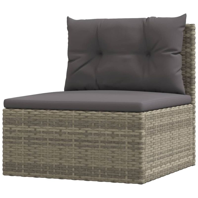 Casa si Gradina - Gradina si terasa - Mobilier exterior - Seturi mobila gradina - Set mobilier de gradina cu perne, 5 piese, gri, poliratan - Infinity.ro