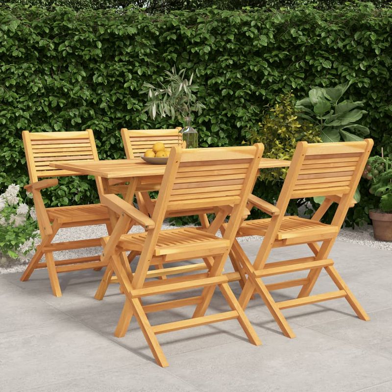 Casa si Gradina - Gradina si terasa - Mobilier exterior - Seturi mobila gradina - Set masa pentru gradina, lemn masiv de tec, 5 piese - Infinity.ro
