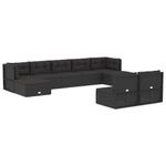 Casa si Gradina - Gradina si terasa - Mobilier exterior - Seturi mobila gradina - Set mobilier de gradina cu perne, 9 piese, negru, poliratan - Infinity.ro