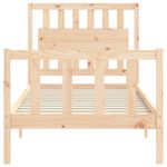 Casa si Gradina - Mobilier - Paturi si accesorii - Paturi - Cadru de pat cu tablie single mic, lemn masiv - Infinity.ro
