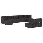 Casa si Gradina - Gradina si terasa - Mobilier exterior - Seturi mobila gradina - Set mobilier de gradina cu perne, 9 piese, negru, poliratan - Infinity.ro