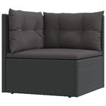 Casa si Gradina - Gradina si terasa - Mobilier exterior - Seturi mobila gradina - Set mobilier de gradina cu perne, 9 piese, negru, poliratan - Infinity.ro