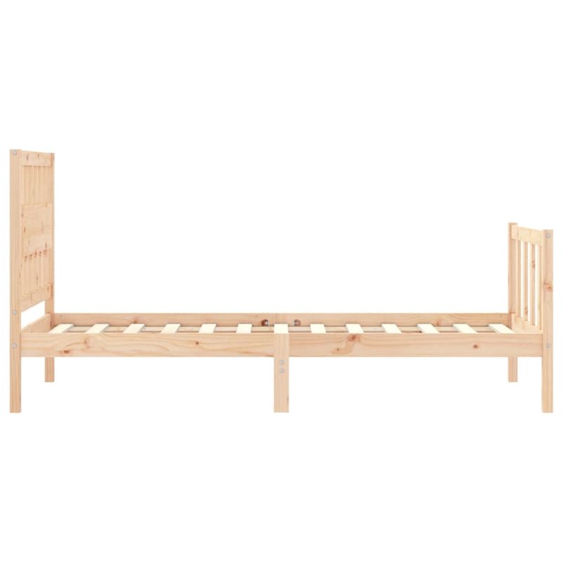 Casa si Gradina - Mobilier - Paturi si accesorii - Paturi - Cadru de pat cu tablie single mic, lemn masiv - Infinity.ro