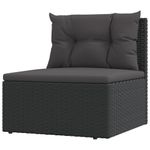 Casa si Gradina - Gradina si terasa - Mobilier exterior - Seturi mobila gradina - Set mobilier de gradina cu perne, 9 piese, negru, poliratan - Infinity.ro