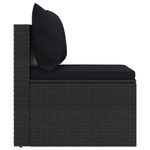 Casa si Gradina - Gradina si terasa - Mobilier exterior - Canapele si fotolii gradina - Canapele de mijloc de gradina cu perne 2 buc. negru poliratan - Infinity.ro