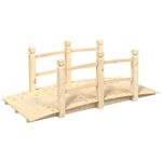 Casa si Gradina - Gradina si terasa - Mobilier exterior - Accesorii pentru gradina - Pod de gradina cu balustrade, 150x67x56 cm, lemn masiv de molid - Infinity.ro