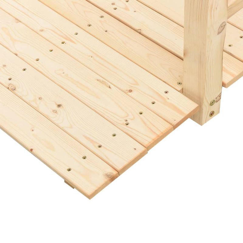 Casa si Gradina - Gradina si terasa - Mobilier exterior - Accesorii pentru gradina - Pod de gradina cu balustrade, 150x67x56 cm, lemn masiv de molid - Infinity.ro
