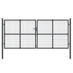 Casa si Gradina - Constructii - Usi interior, exterior si garaj - Usi garaj - Poarta de gradina din plasa antracit 300x175 cm otel galvanizat - Infinity.ro